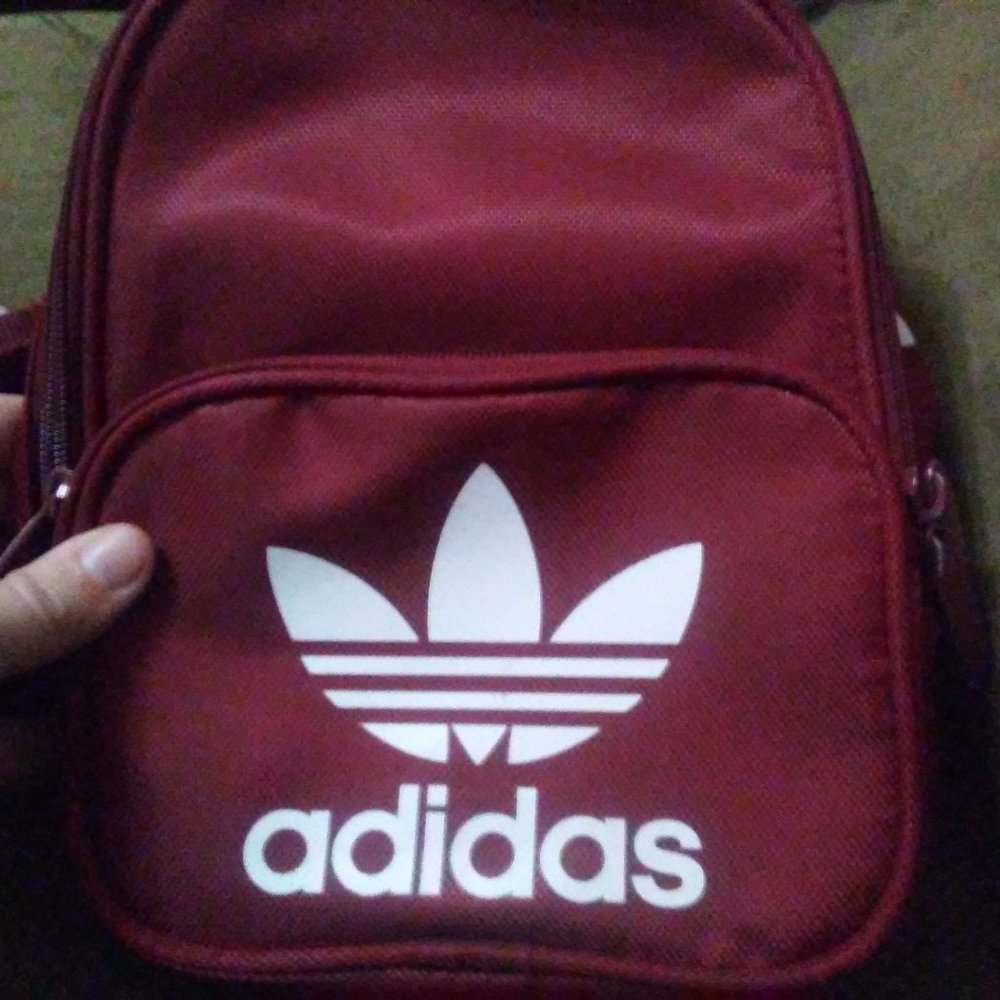 Burgundy mini ADIDAS backpack